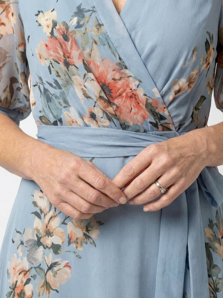 Romane | Robe maxi à enveloppe Elowen