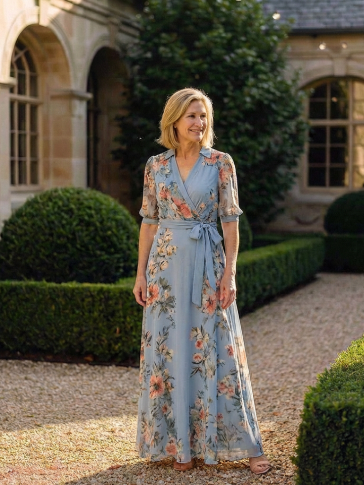 Romane | Robe maxi à enveloppe Elowen