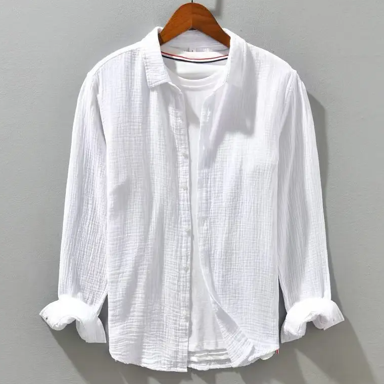 Chemise élégante en coton doux comme de la soie